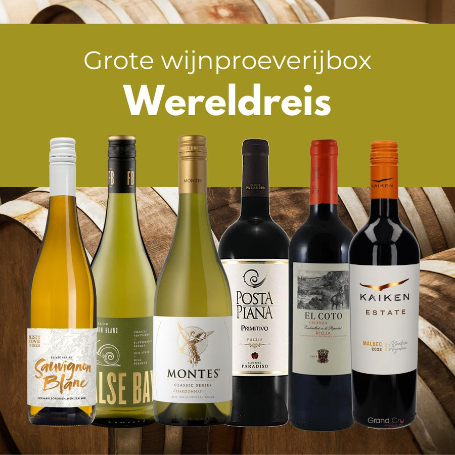 Wijnproeverijbox Wereldreis (groot)